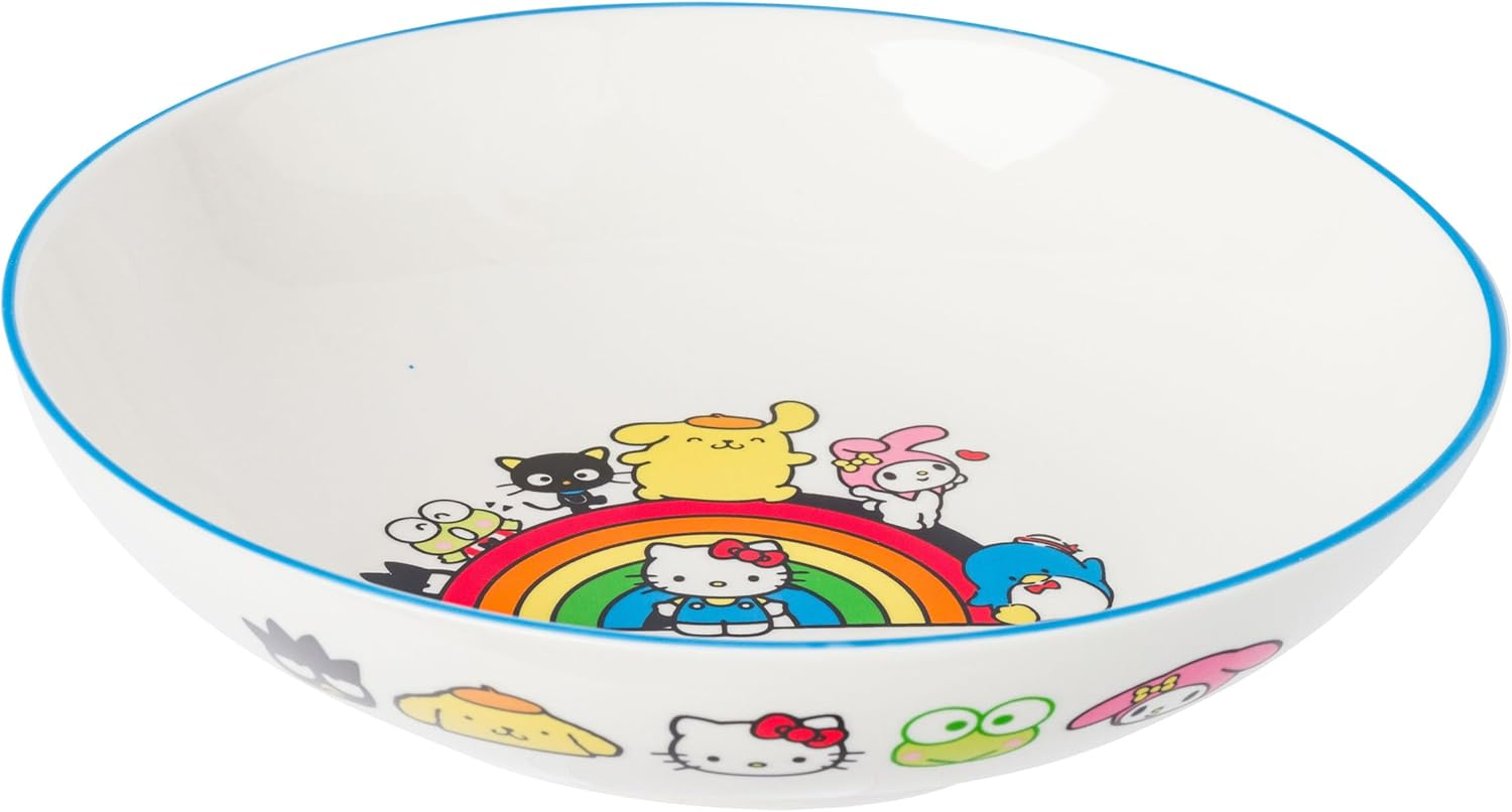 Silver Buffalo Hello Kitty Sitting Coupe Ceramic Dinner Bowl, 9 Inches