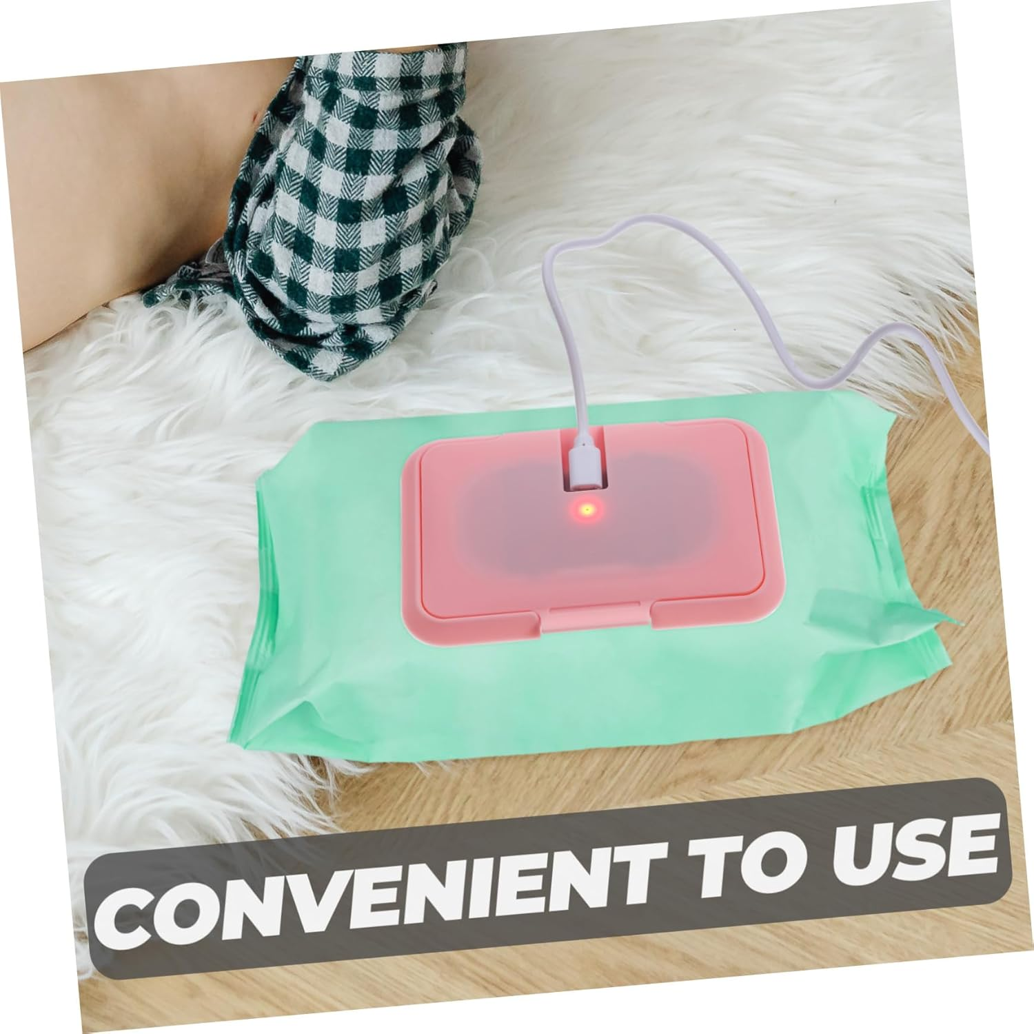 MERRYHAPY 2Pcs Warmer Tissue Heater Warmer for Wet Tissue Portable Shower for Girls Comfortable Diaper Changing image number 2