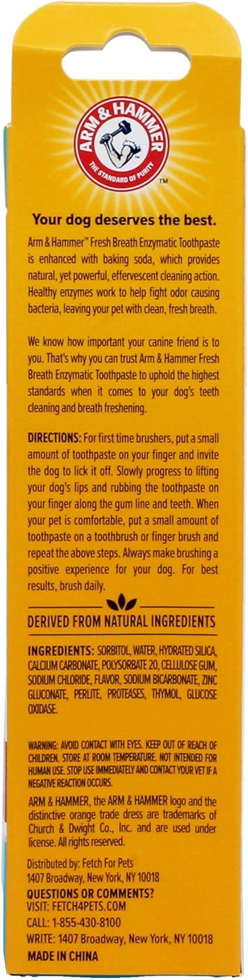 Arm & Hammer Dog Dental Care Fresh Breath Enzymatic Toothpaste for Dogs | No More Doggie Breath | Safe for Puppies, Advanced Care, Chicken Flavor image number 3