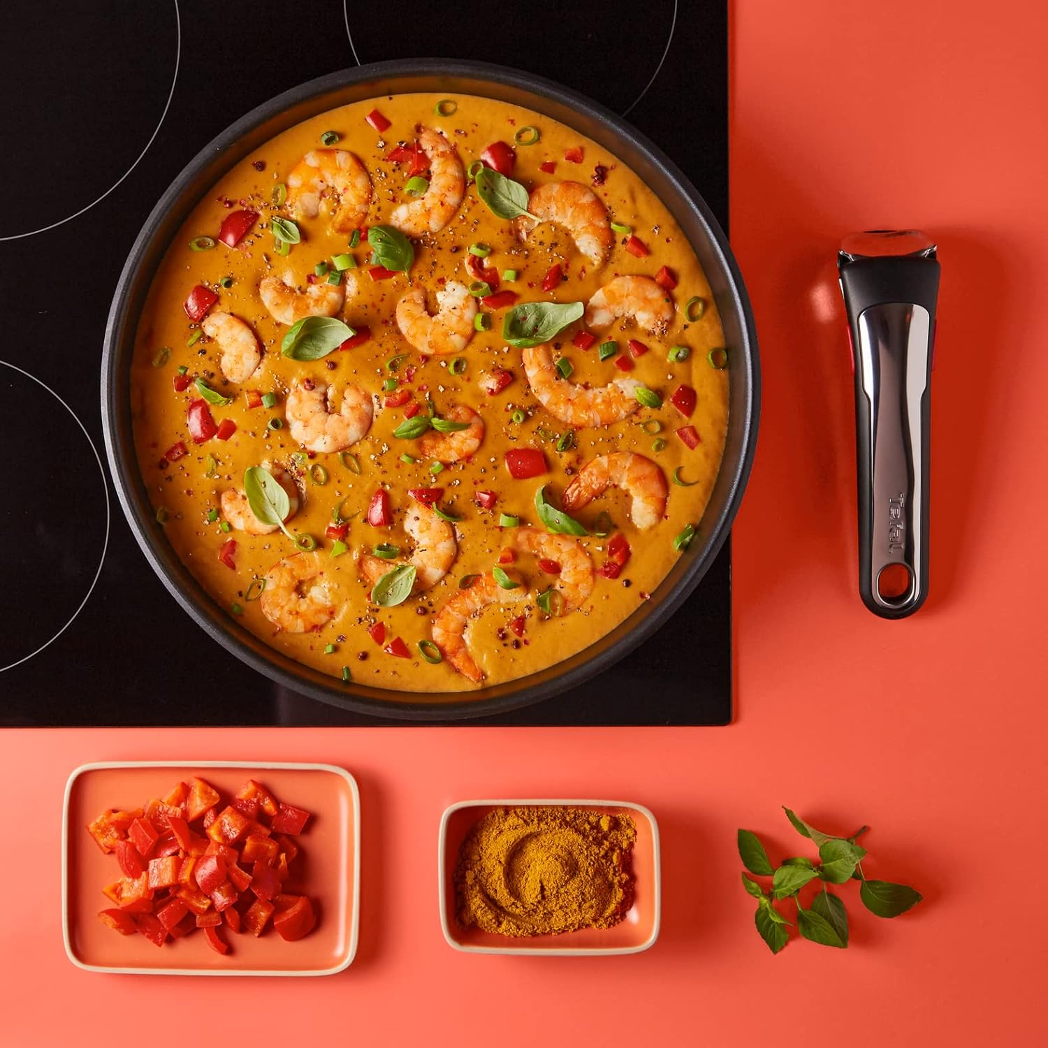 Tefal Ingenio Preference 28 Cm Stackable Frying Pan Stainless Steel Induction Versatility Space Saving L9720602 Silver image number 5