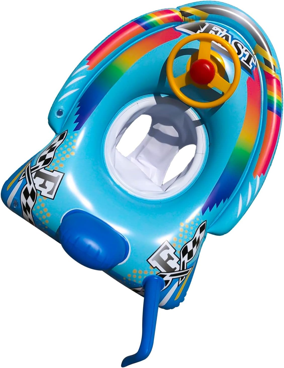 Cute Child Kids Inflatable Pool Float PVC Summer Swim Float Air Bed Lake Boat Swimming Floats with 2 Handles Surfing Raft Bodyboard Floating Mattress Seat Swim Ring for Girls Boys 1-5 Years