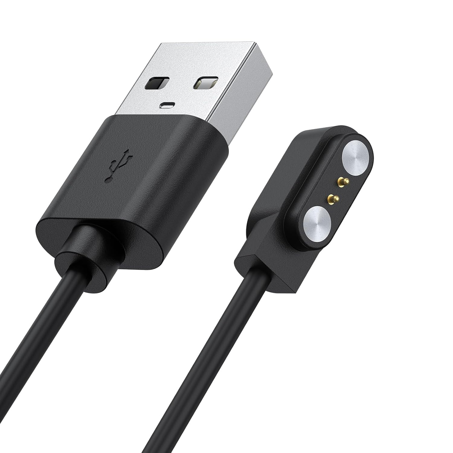 100CM/3.3FT Magnetic USB a Charger Smart Watch Charger 2 Pin Compatible with YAMAY SW023 Willful SW021 SW025 Letsfit ID206 ID205L LETSCOM ID205U LIFEBEE ID205S ID216, Smart Watch Charging Cable image number 1