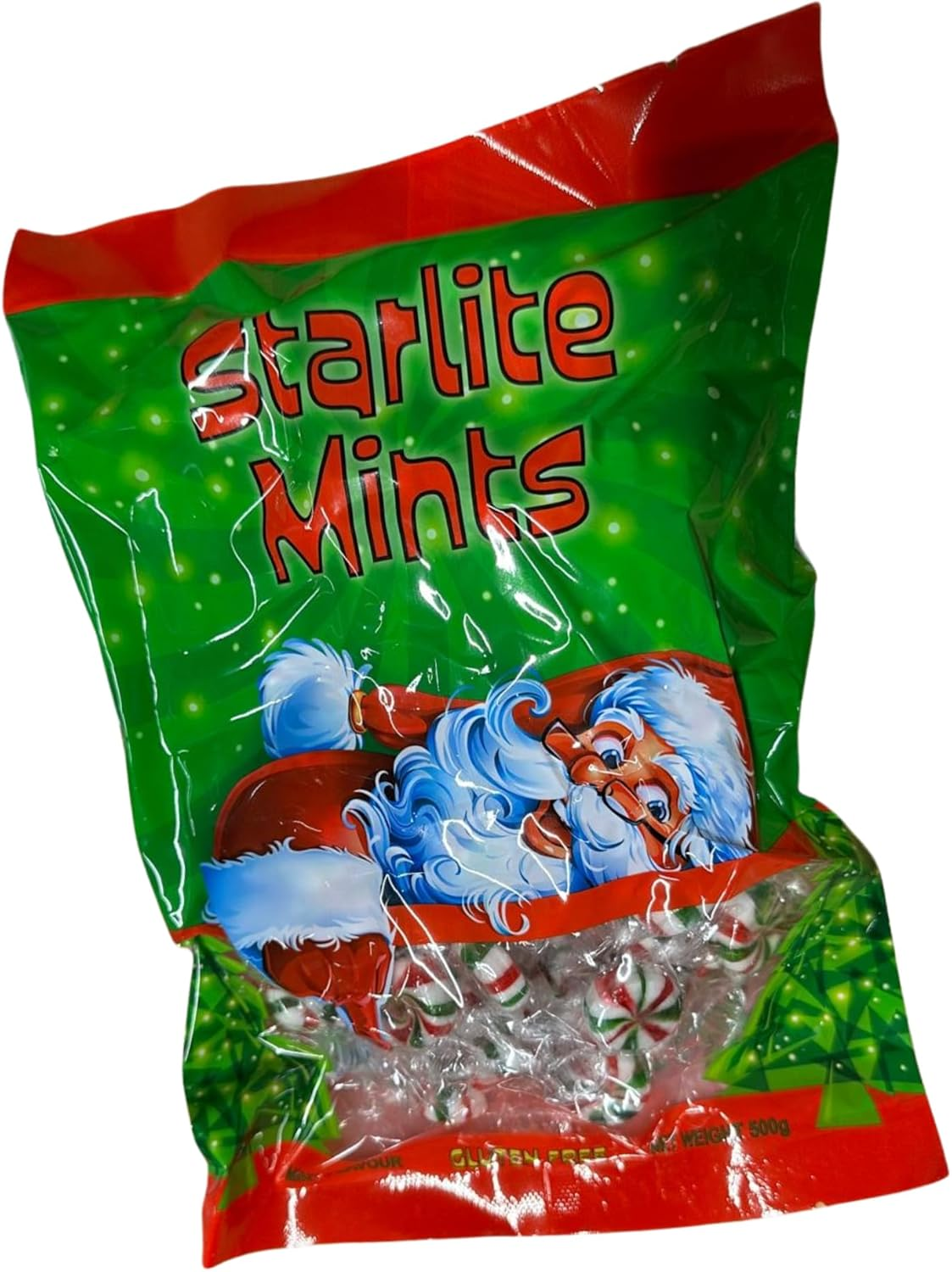 Starlite Mints - Red White and Green Peppermint Swirl Candy - 500G image number 3