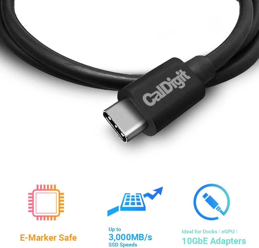 [Intel Certified] Caldigit Thunderbolt 4 Cable - 40Gbps 100W Charging, Compatible with Thunderbolt 3 & USB-C, 2016+ Macbook Pro, Air, 2020+ M1 (0.8 Meter 2.62 Feet, Thunderbolt 4 / USB 4 Cable) image number 6