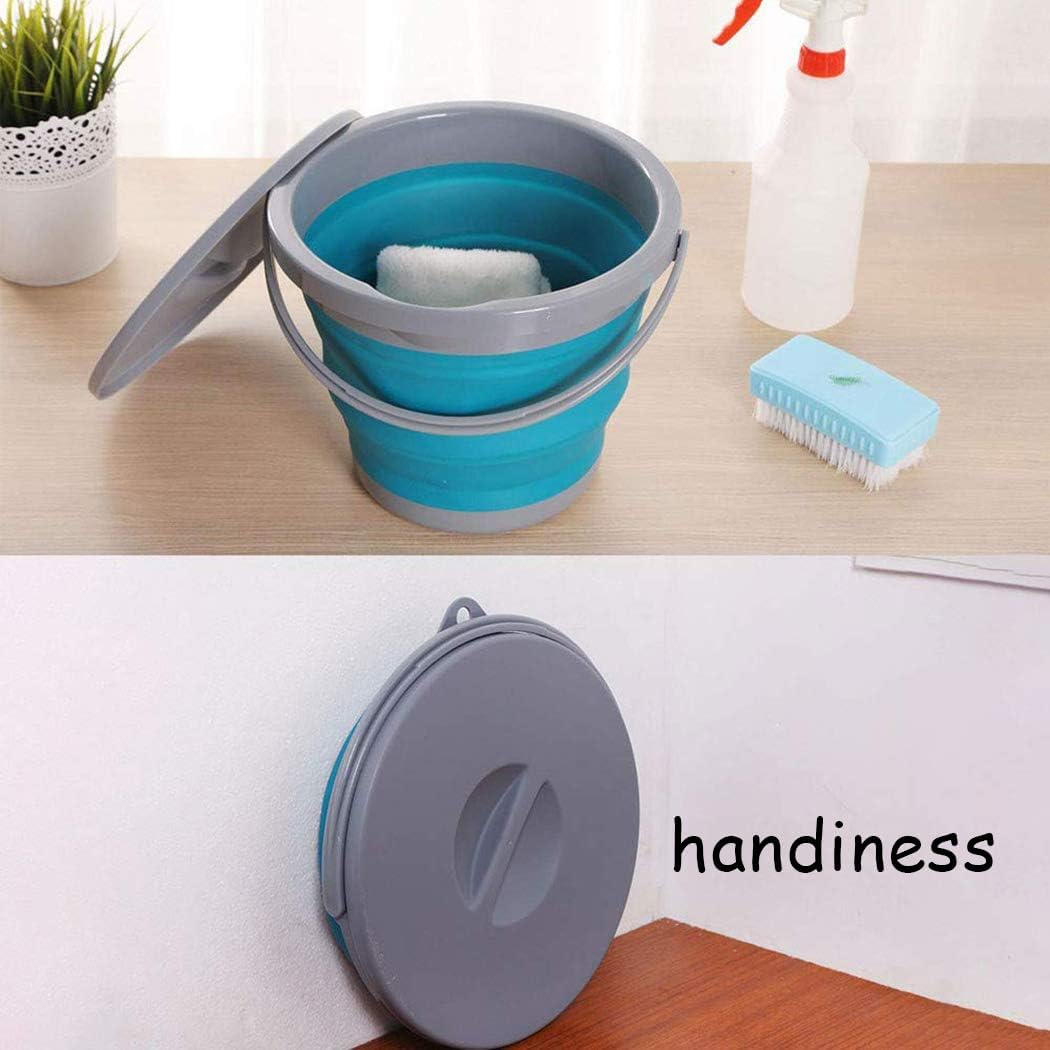 Collapsible Water Bucket with Locking Lid, Multifunctional Foldable round Tub Portable Water Pail for Camping, RV, Marine, Outdoor Activities and Home Use, Space Saving Water Container image number 5