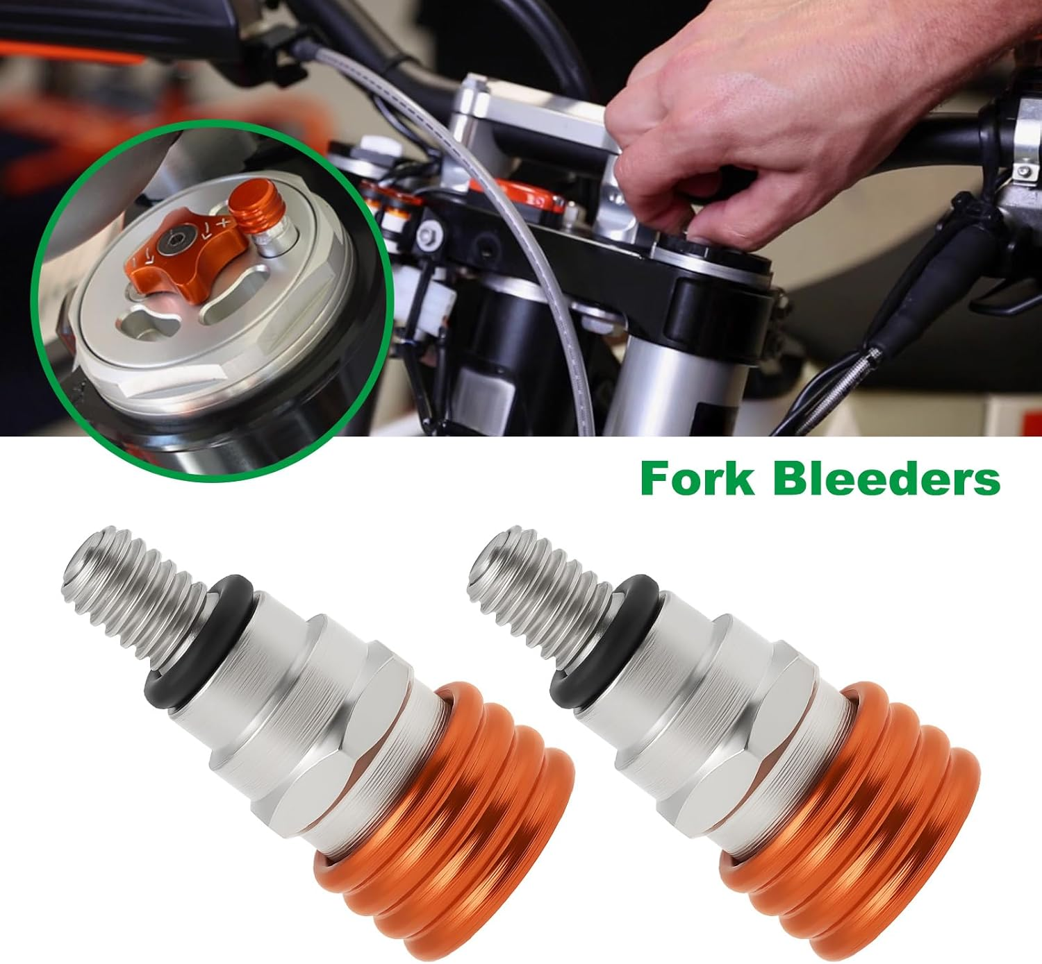 Emsea 4Pcs M4X0.7Mm Fork Air Bleeder Valves Compatible with KTM XC EXC EXCF XCW SX SXF MXC image number 2