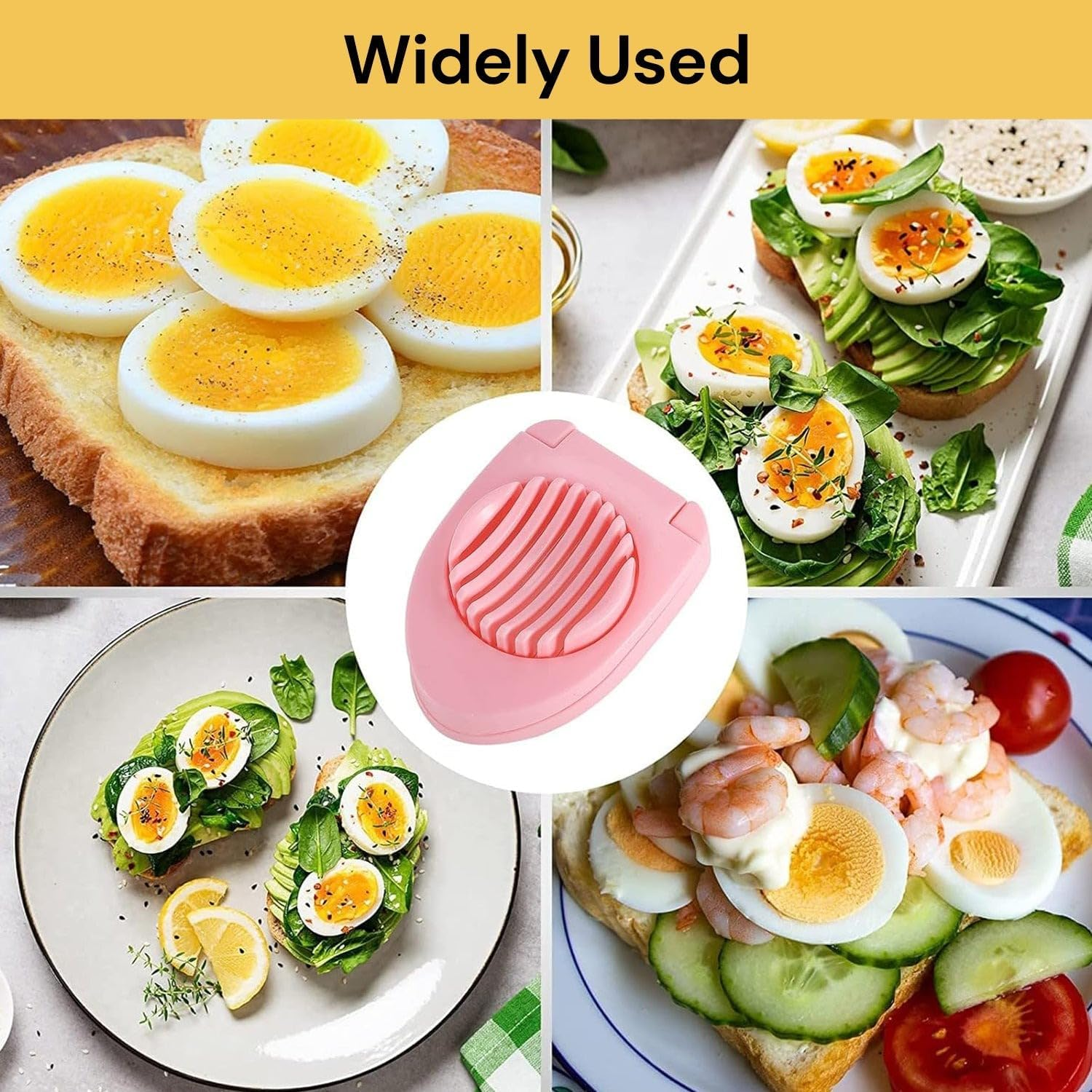 Ezonedeal Egg Slicer with Stainless Steel Wires Perfect Boilled Egg Also Used for Strawberries, Boiled Potatoes or Mozzarella Balls (Blue) image number 1