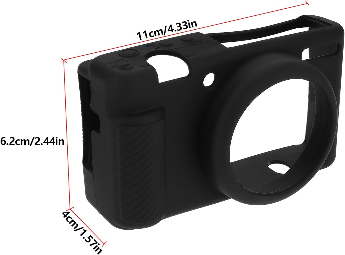 Briny River Camera Soft Silicone Protective Case Lightweight Camera Protective Cover Compatible with Sony ZV1F ZV-1F ZV-1 II, Black image number 4