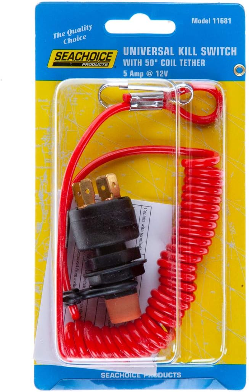 Seachoice Universal Boat Kill Switch Kit,Red