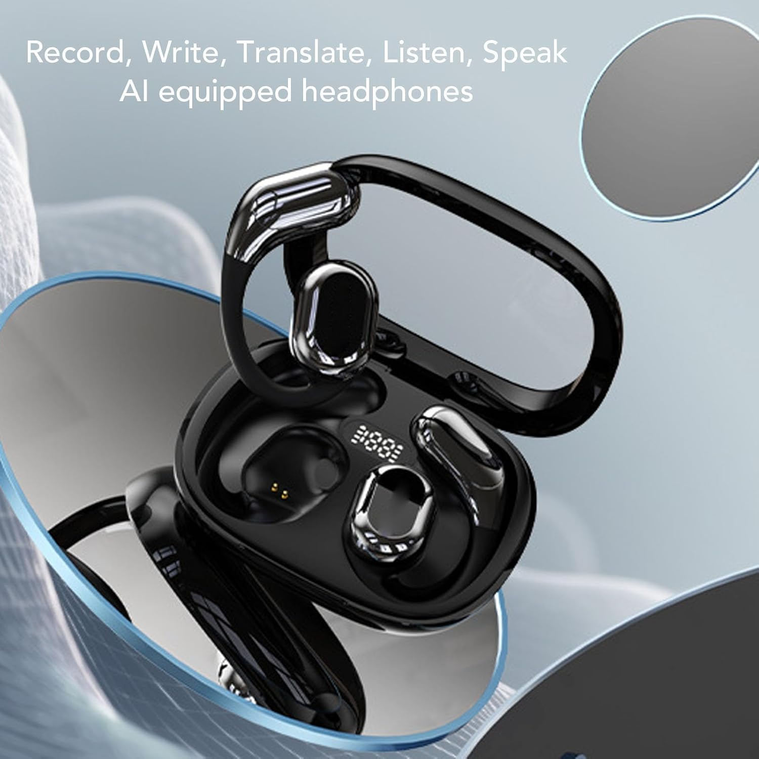 Luocute AI Translation Earbuds, Real Time Multilingual Communication with Offline Usage, Music Creation, on Wireless Translator Earbuds for Travel Business Learning image number 5