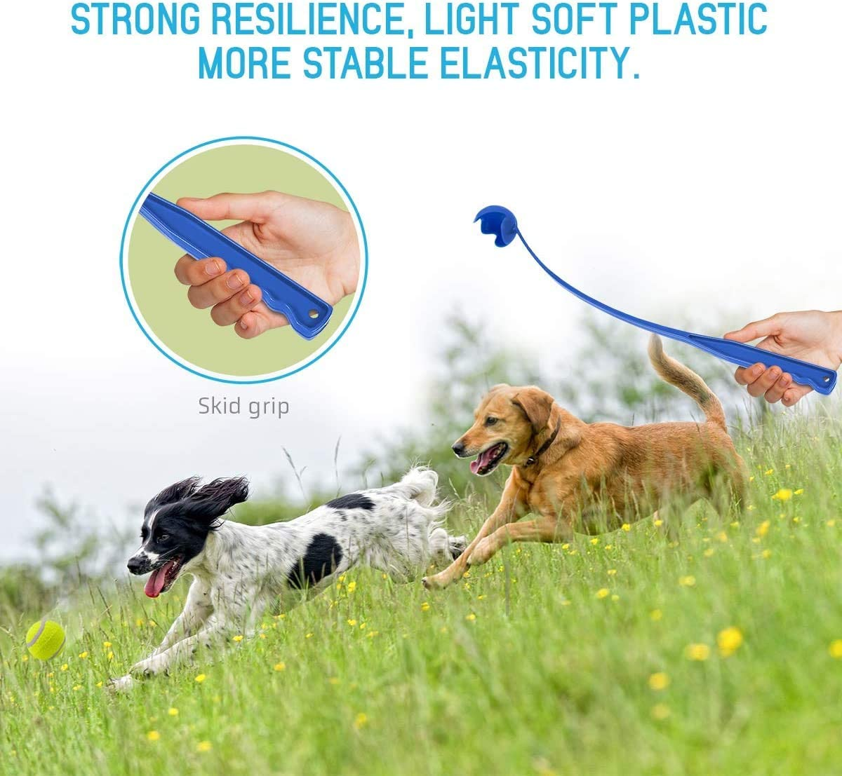 EZONEDEAL Sport Pet Ball Launcher, Dog Toy Ball Launcher, Tennis Ball, Throw the Ball Farther | Light Ball Launcher Stick Comfortable Health Handle, Agility Training Equipment, Catch Pet Ball (Green) image number 5