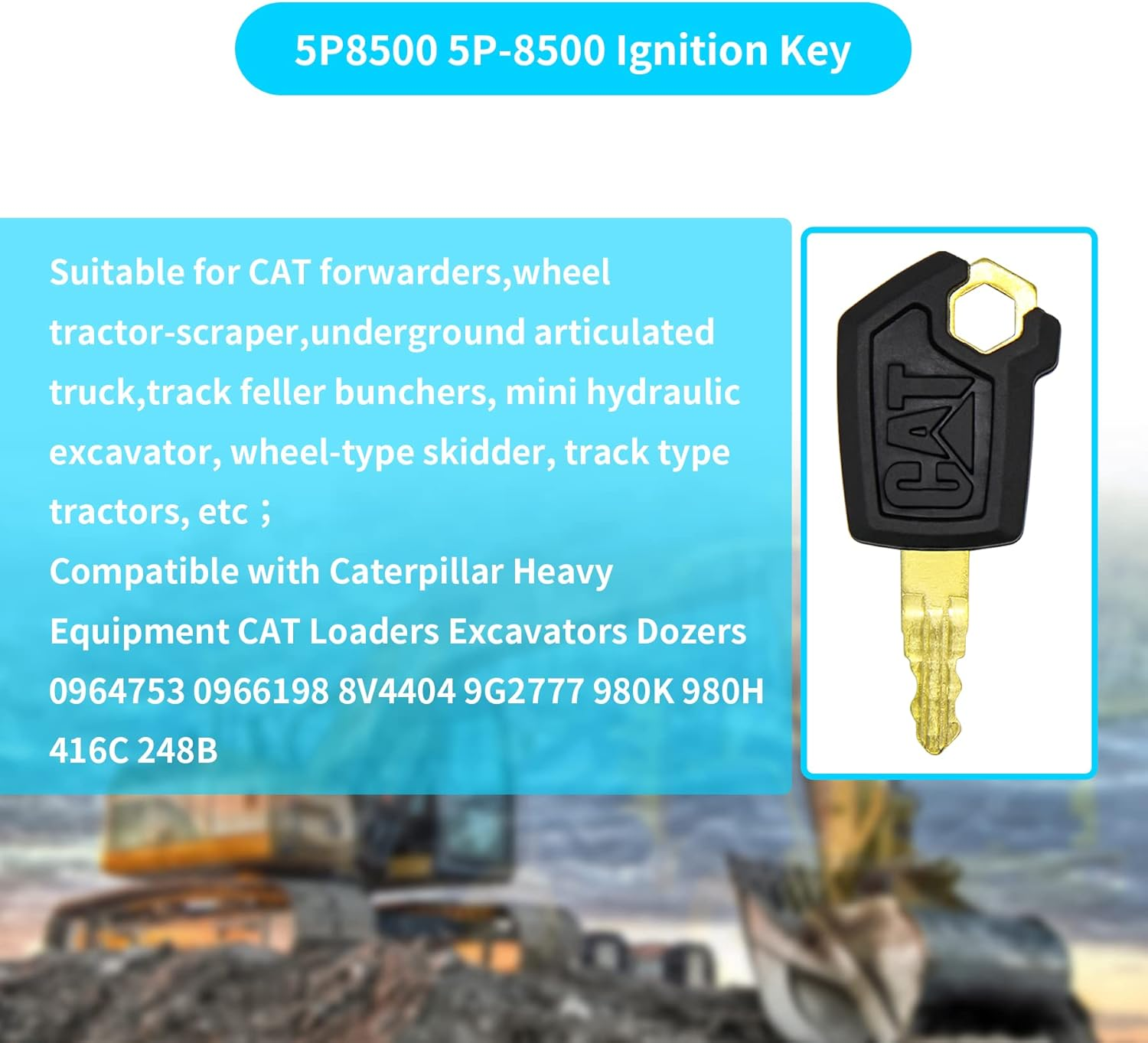 JCB Key and 5P8500 Ignition Key for Heavy Construction Equipment Ignition Part image number 6