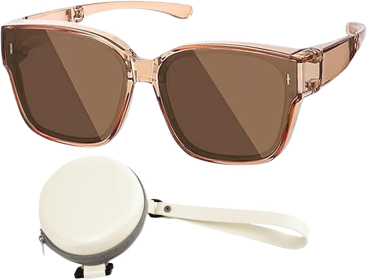 Krmoau Sunglasses to Wear over Glasses for Women - Foldable Sports Sunglasses | Stylish Glasses for Outdoor, Driving, Travel, Cycling, Fishing, Hiking for Men and Women