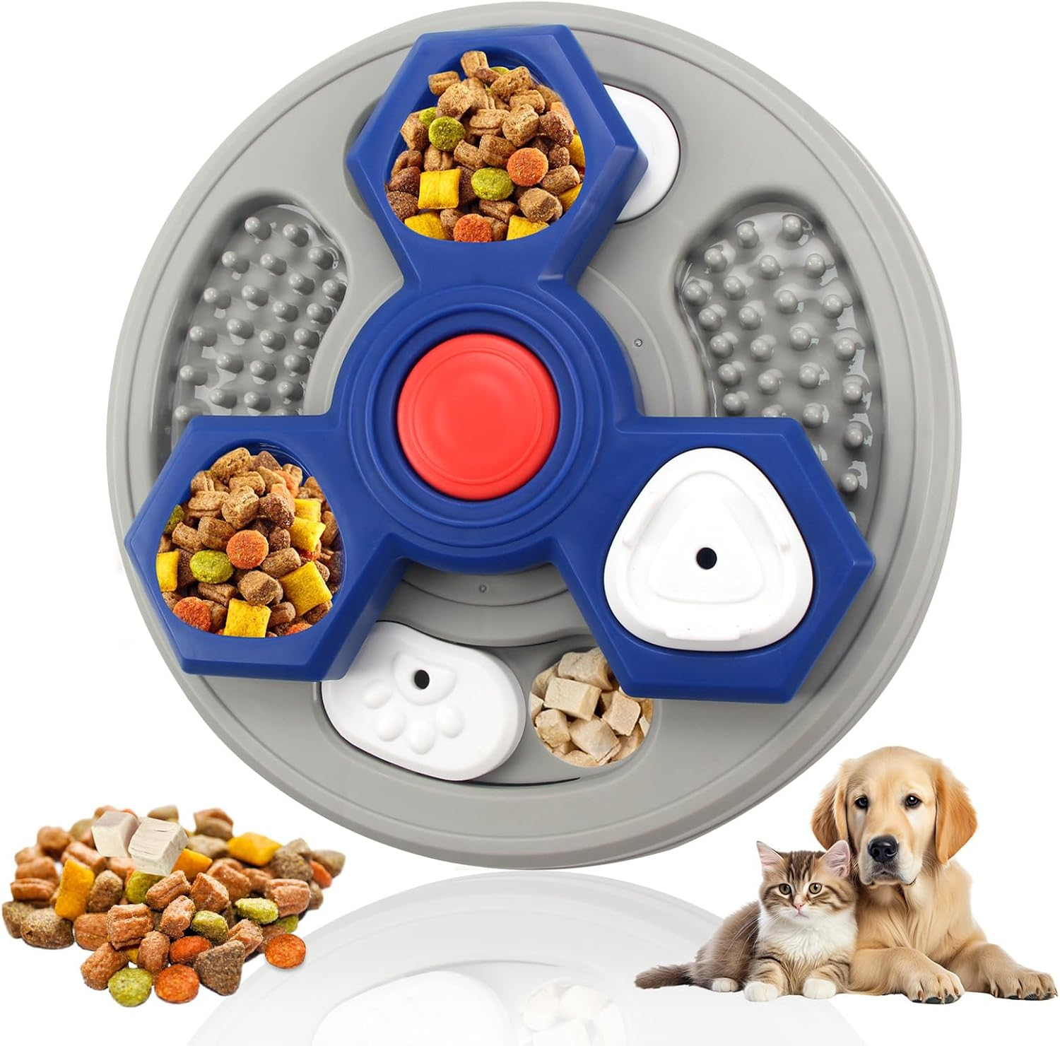 Dog Puzzle Slow Feeder Toys, Dog Interactive Toys, Dog Food Puzzle Dog Treat Puzzle Toys, Treat Dispenser for Smart Dogs, Puppy &Cats Fun Feeding image number 1