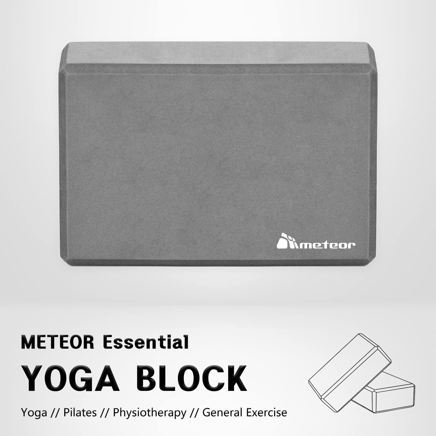 METEOR Essential Non-Slip Yoga Block, High Density Yoga Brick for Yoga, Pilates, Exercise image number 4