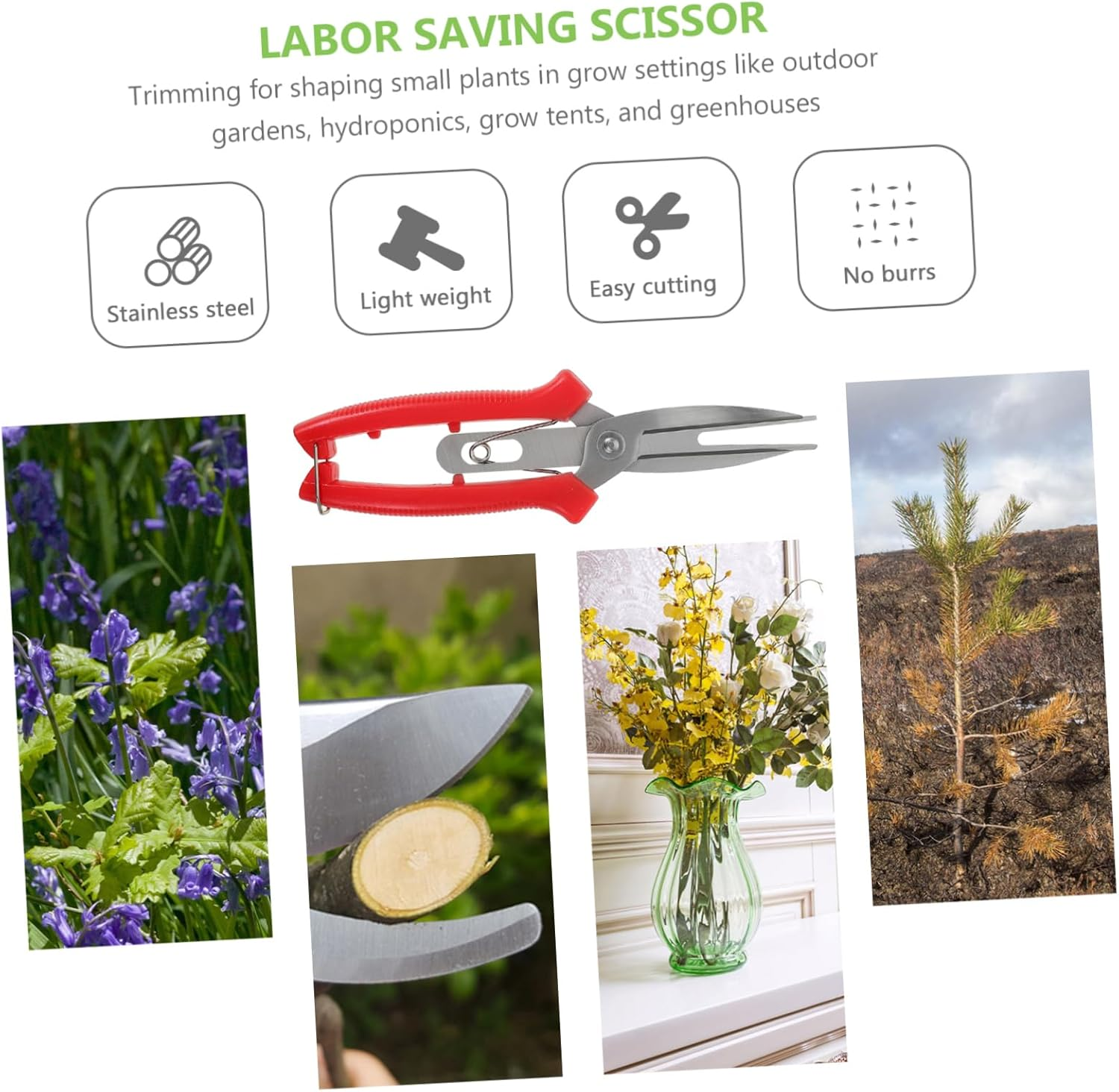 Parliky Pruning Shears for Gardening Pruning Shears Flowers Plants Bonsai Garden Scissors Non-Slip Handle