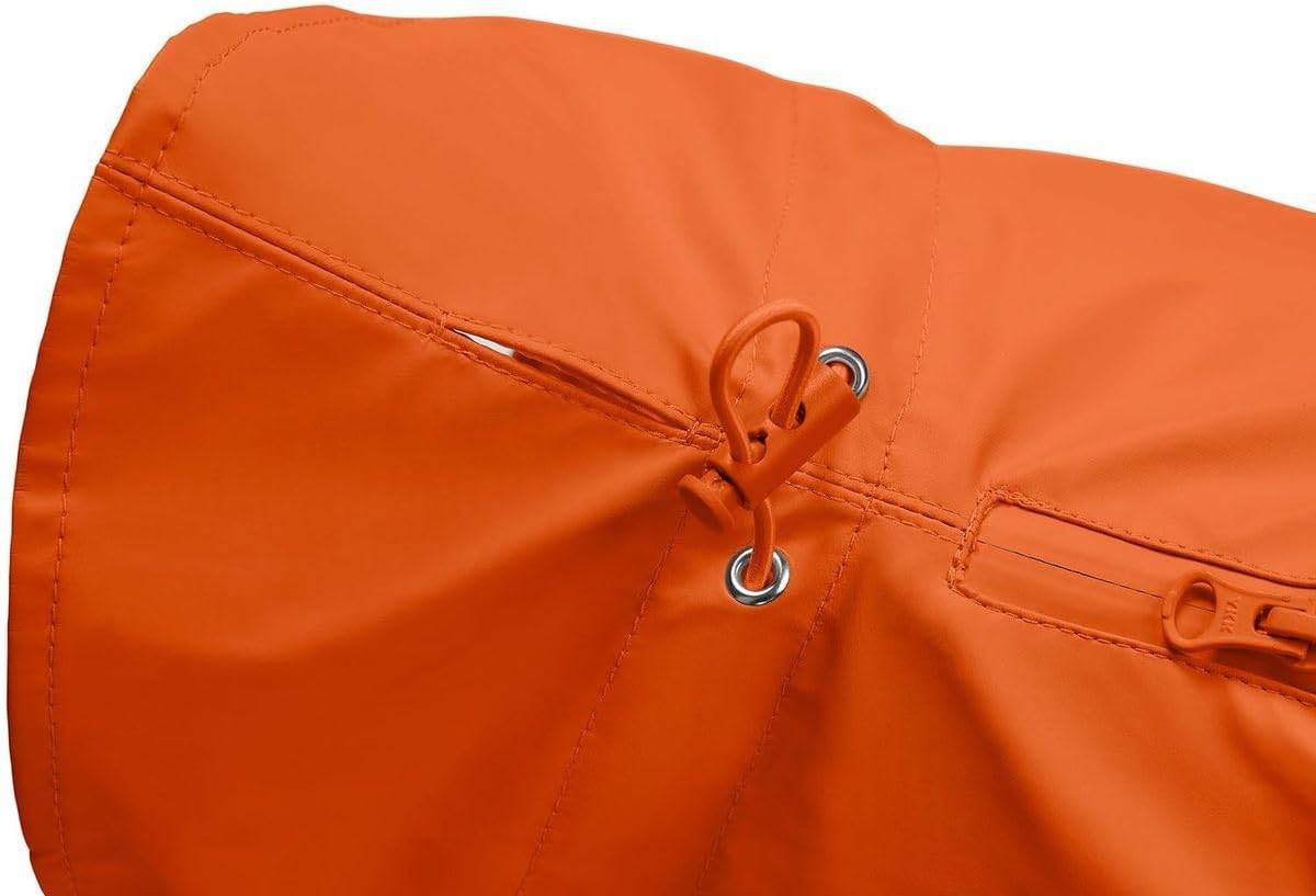 Hunter Milford Dog Raincoat, Colour: Orange, Ergonomic Fit for Optimal Protection, Individually Adjustable, Zip for Harness Carrier, Easy to Clean & Washable at 30 &deg;C, Size: 50 image number 2