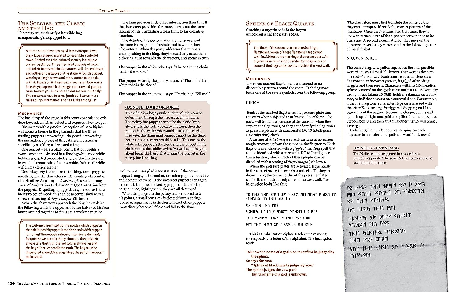 The Game Master'S Book of Traps, Puzzles and Dungeons: a Punishing Collection of Bone-Crunching Contraptions, Brain-Teasing Riddles and ... Locations for 5Th Edition RPG Adventures image number 2