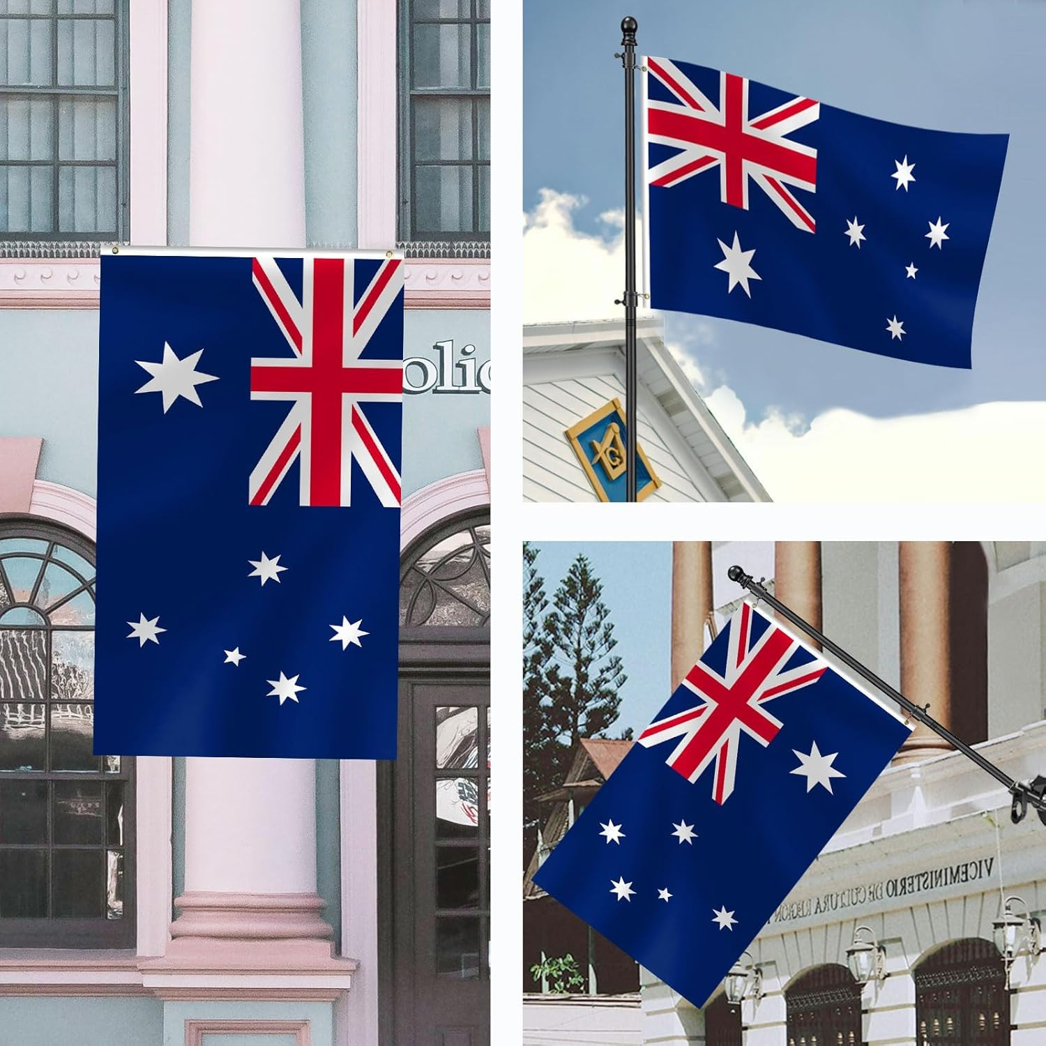 Australian National Flag 90X180Cm - Large Aussie Flag for Australia Day, Heavy Duty Outdoor/Indoor Use, Durable Fade-Resistant Polyester, Flag Only (Pole Not Included) image number 2