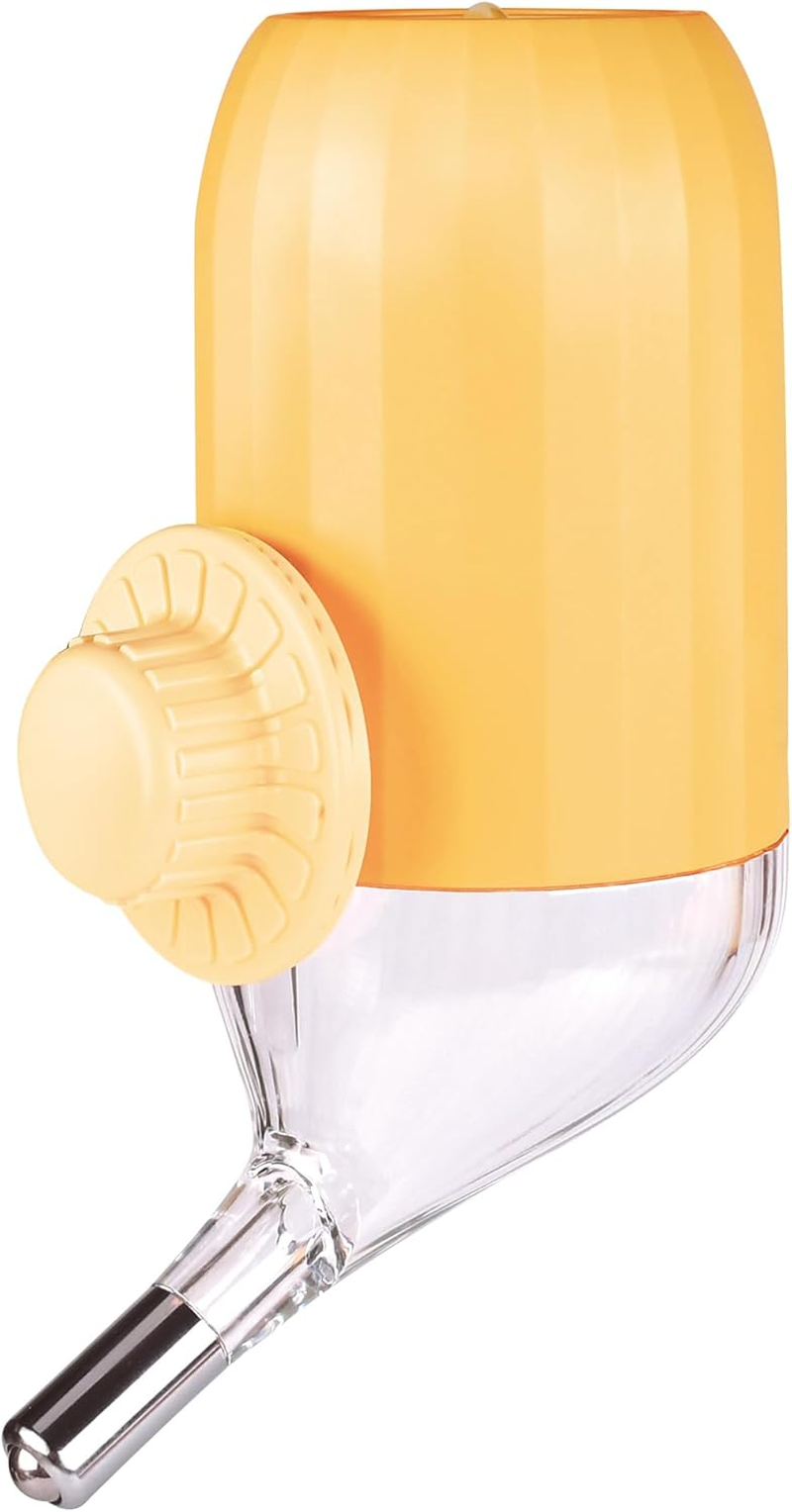 Marukan Pastel Bottle, Yellow, Approx. 15.9 Fl Oz (450 Ml), Dog Nozzle Water Filter, Antibacterial Ceramic Cartridge Included image number 1