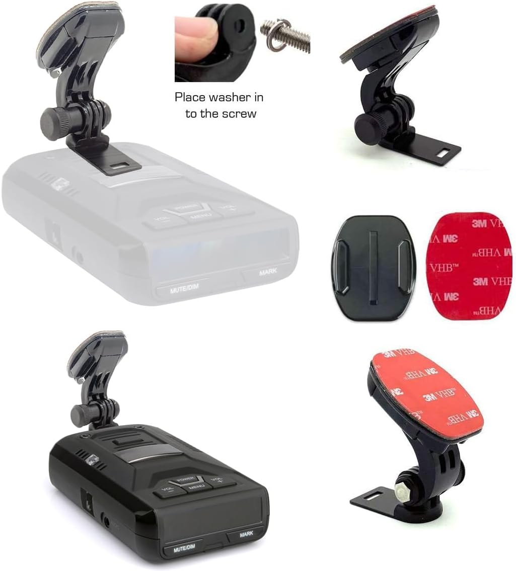 Lygear Radar Detector Easy Nnect Adhesive Mount for Uniden R1 R3 R7 DFR6 DFR7 DFR8 DFR9 Radar Detectors,Gp18+Klp-Un01_Lyhc image number 4