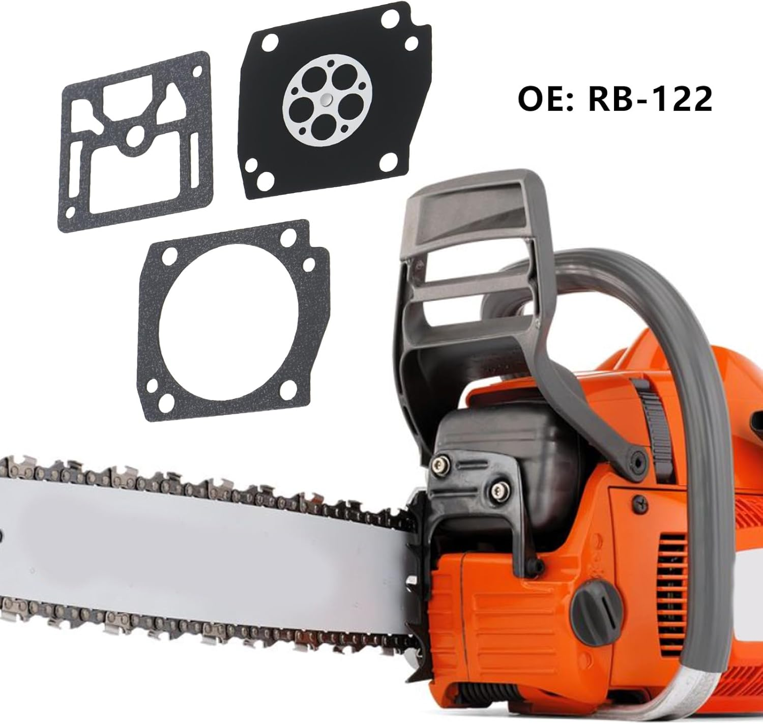 OTOTEC 2 Set Chainsaw Carburetor Diaphragm Repair Kit Replaces RB-122 Compatible with Husqvarna 346XPT 351 353 340 345 Chainsaw image number 2