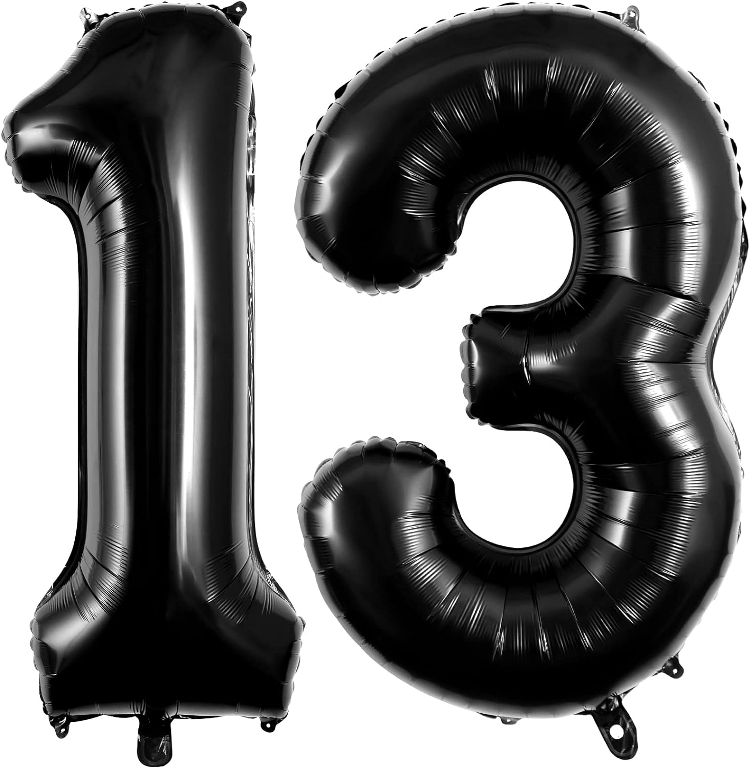 Black 13 Balloon Numbers, Large 13 or 31 Foil Balloons, Big Number Balloons 40 Inch for 13Th / 31St Birthday Party and Anniversary Events Decorations