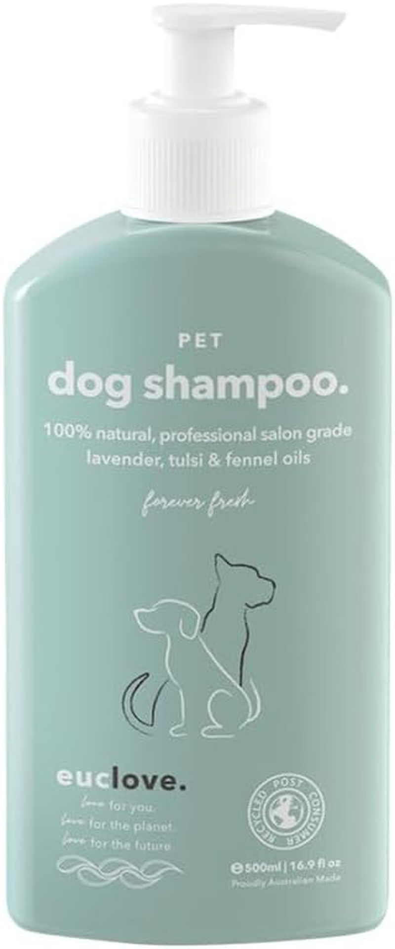 Euclove Natural Dog Shampoo and Premium Lint-Free Microfiber Cloth - Gentle, Plant-Based Formula for Clean, Healthy Coats - 500Ml (500 Ml)