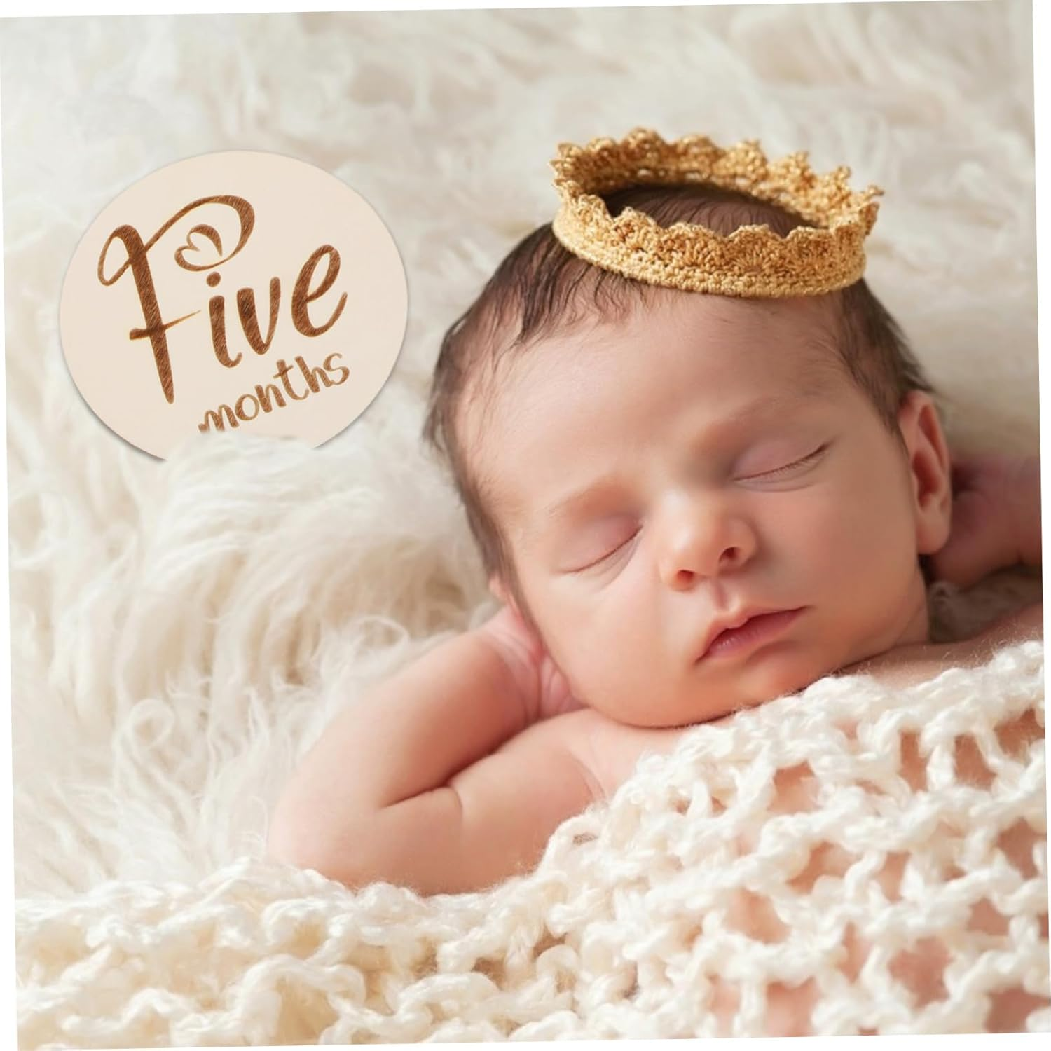 6Pcs Birth Commemorate Cards Milestone Cards Unique Designs for Newborn Boy Girl Milestones image number 1