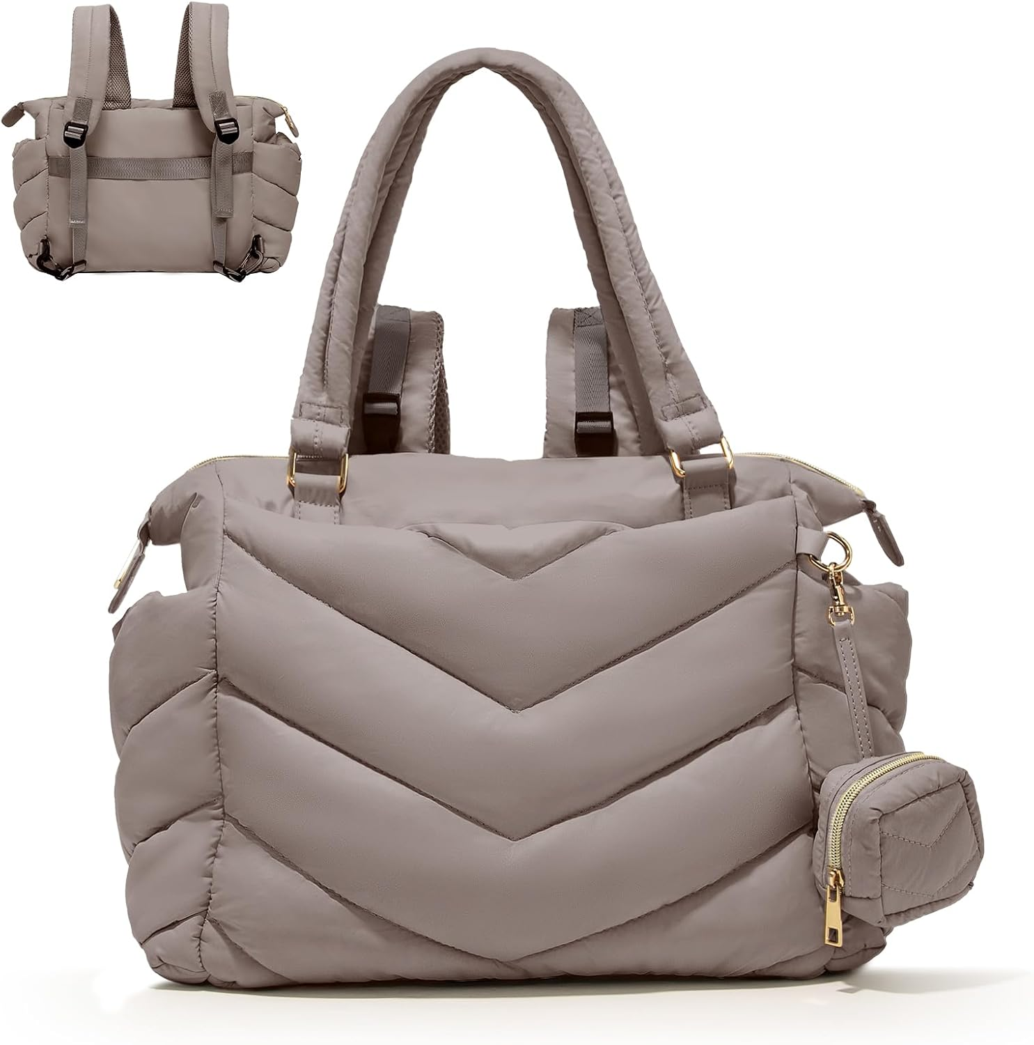 ILCOLPO Diaper Bag Tote with Pacifier Case, Lightweight Travel Diaper Bag Backpack with 10 Pockets