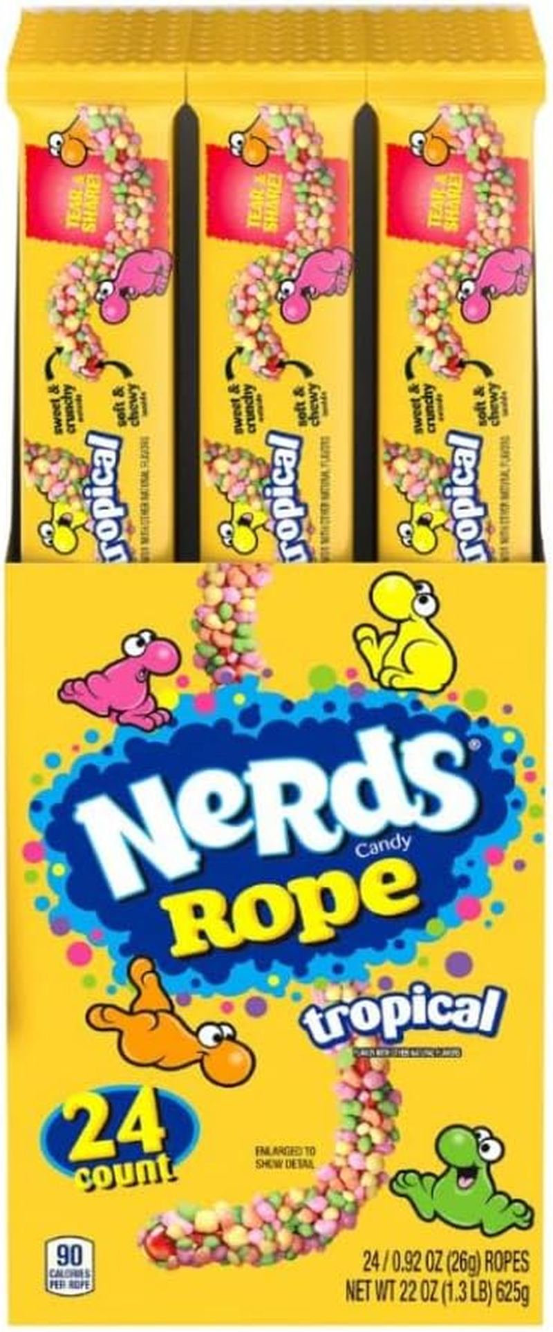 Nerds Rope Tropical Soft & Chewy Candy 26G X 24 Pack image number 3