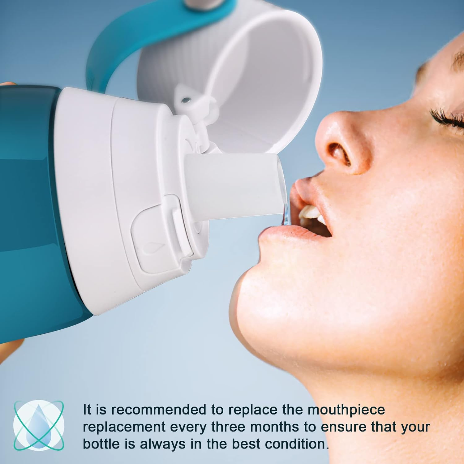 4 Pack Brita Water Bottle Mouthpiece Replacement, Silicone Bite Valve Parts Compatible with Filter & Stainless Steel Bottles image number 3