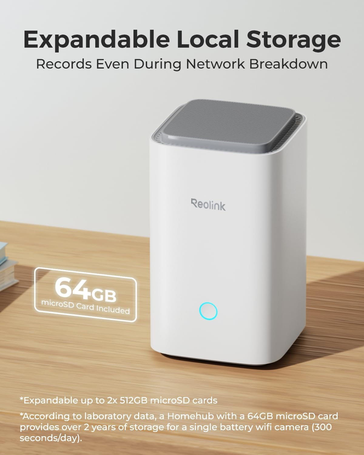 Reolink Home Hub, House Security Systems, Expandable Local Storage, 2.4/5Ghz Wi-Fi 6, up to 16MP Motion Recording & Playback, Encryption Algorithm, 64GB Microsd Card Included, No Monthly Fee image number 2