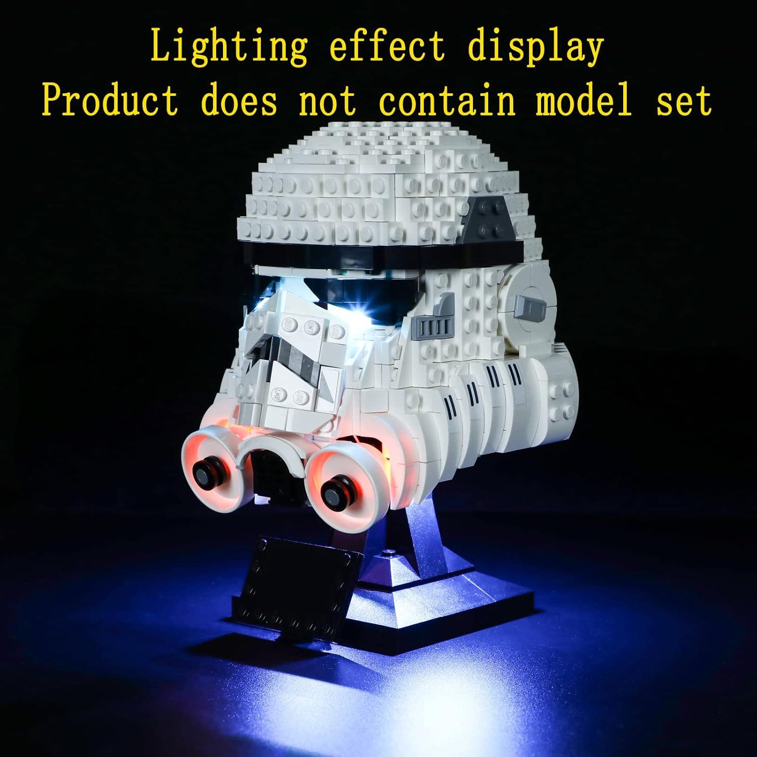 GEAMENT LED Light Kit Compatible with  Stormtrooper Helmet - Lighting Set for Star Wars 75276 Building Model ( Set Not Included)
