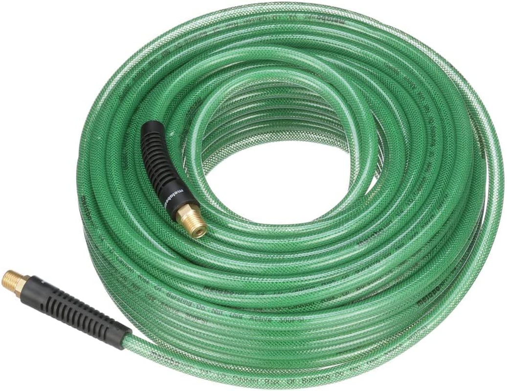 Metabo HPT Air Hose | 1/4-Inch X 100 Ft | Professional Grade Polyurethane | 300 PSI | 19413QPM, Green image number 1