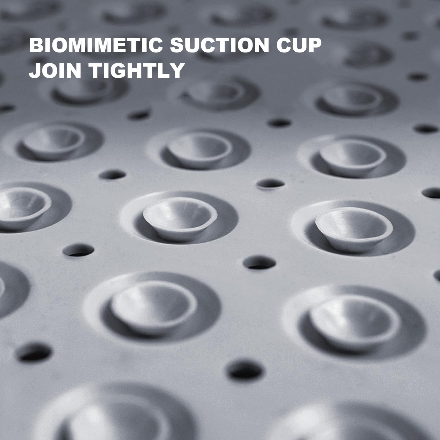 Nonslip Bathtub Mat Extra Soft TPE Bath Mat for Kids, Machine Washable Bathroom Shower Mat, Smooth/Non-Textured Tubs Only, 30L X 17W Inch (Light Grey) image number 4