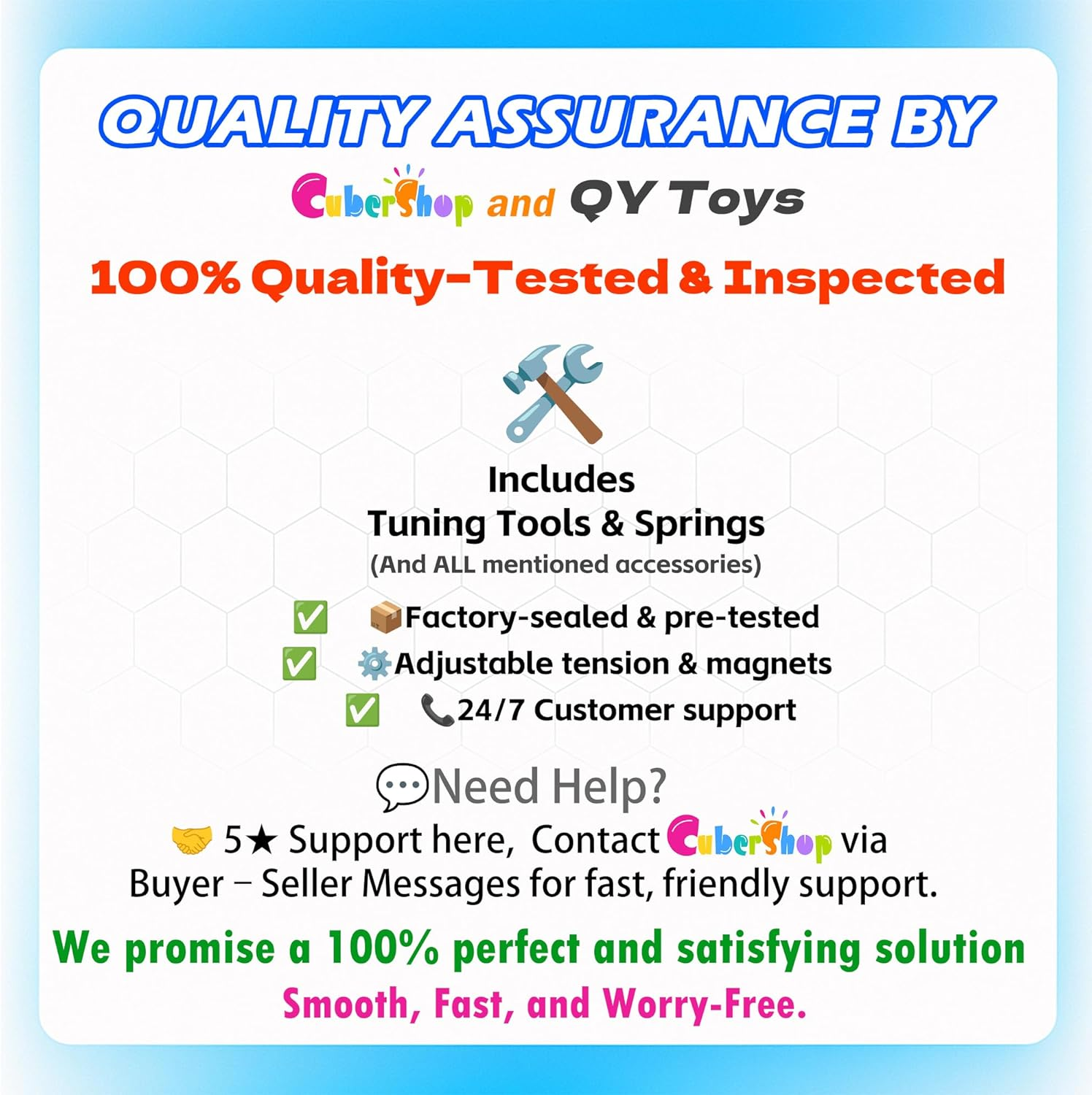 Cubershop QY X Man Tornado V4 M Pioneer UV Coated (With Adjustable Maglev), 2024 Top Config. 3X3 Magnetic Speed Cube, 3-Mag. Edge Positioning, Super Smooth and Fast, V4M Magic Cloth UV Glossy image number 3