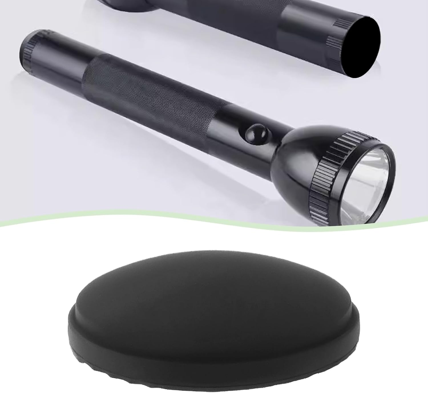 LT Easiyl 2Pcs Silicone Button Cover Switch Seal Accessories Replacement Part 108-000-034 Compatible with MAGLITE C/D Flashlight Black image number 2