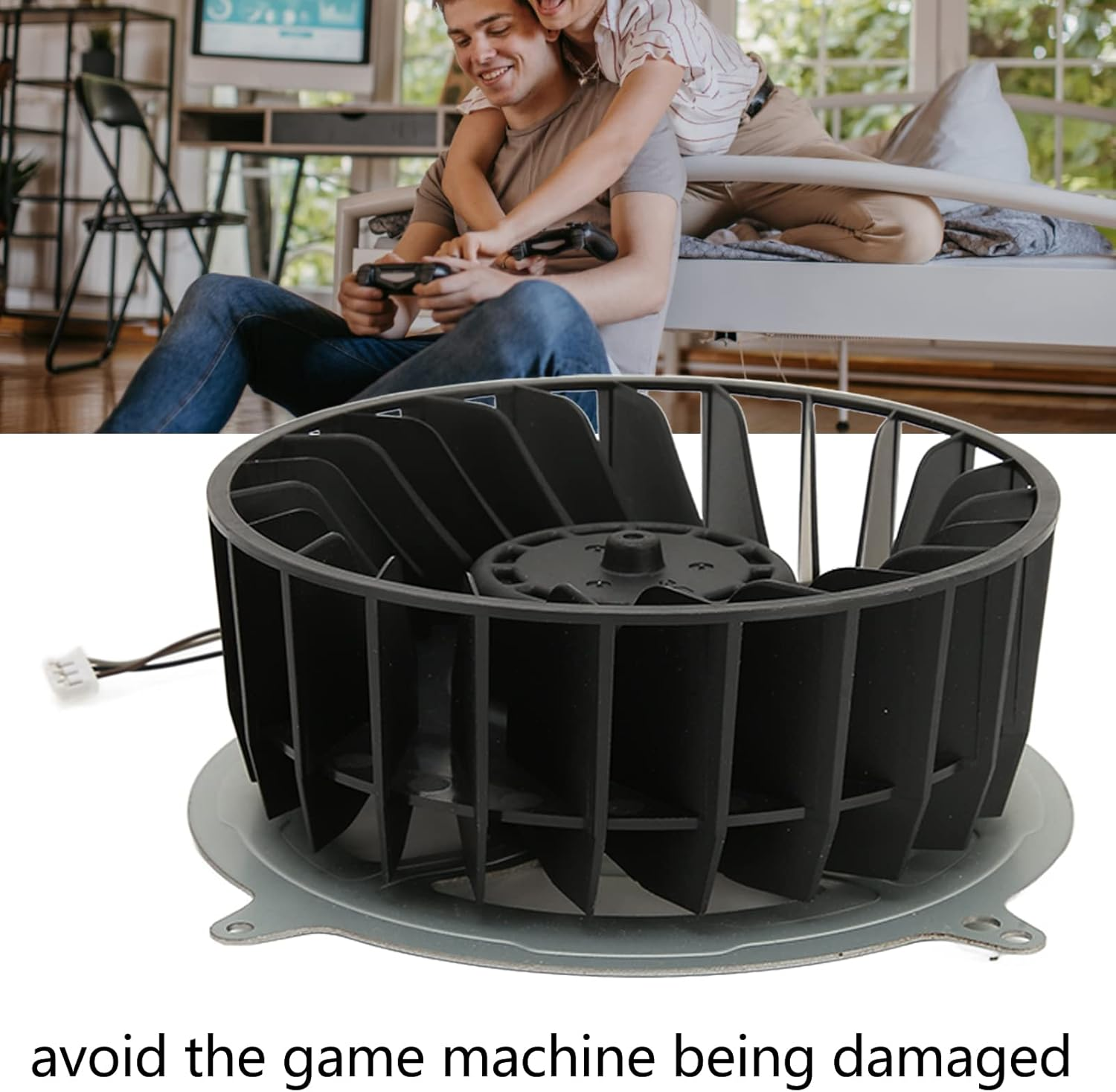 Internal Cooling Fan Replacement for DC12V 2.15A 23 Blades Internal Cooler Fan, Heat Dissipation, CPU Cooling Fan Compatible with Consoles image number 6