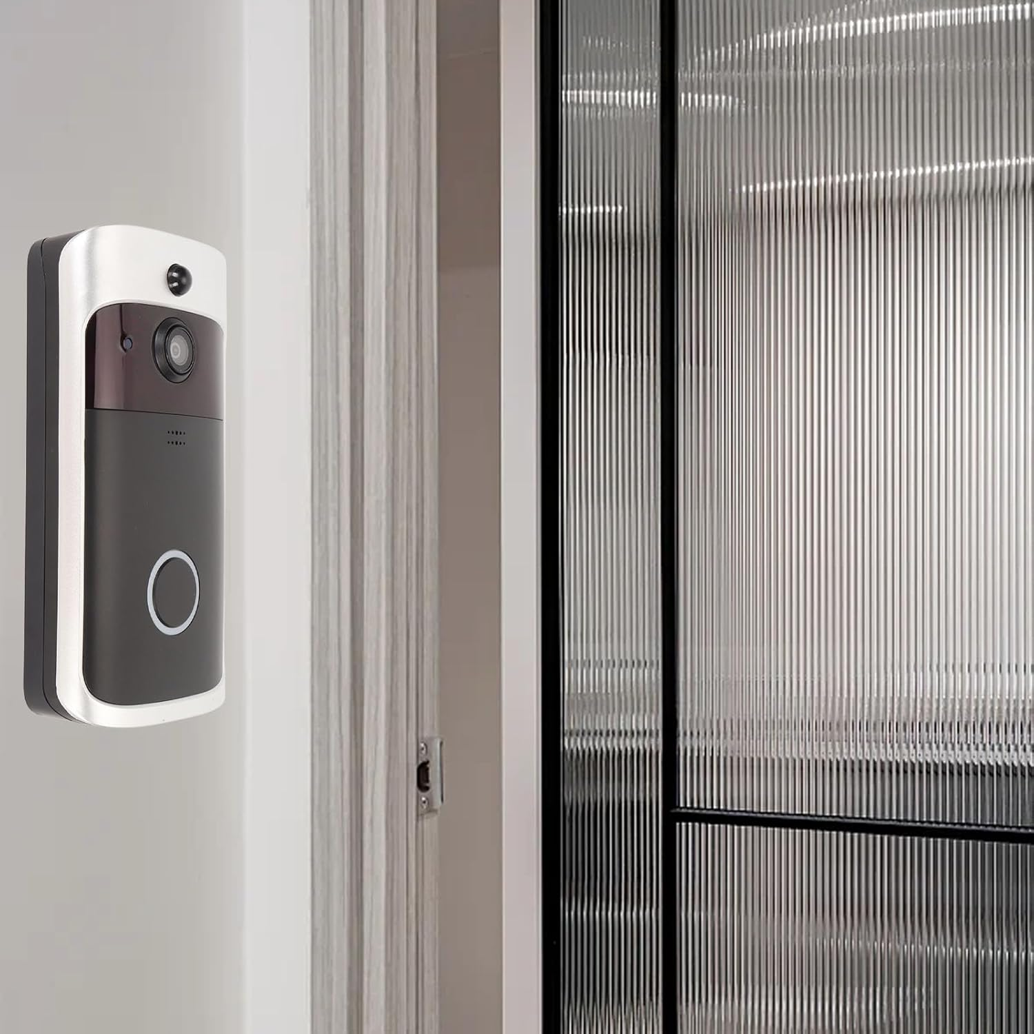 Video Doorbell, Smart Wifi Blink Doorbell Camera Controls App Alerts, Wireless Video Doorbell Camera with Night Vision, 720P 140&deg; Wide Angle Lens, Motion Detection image number 1