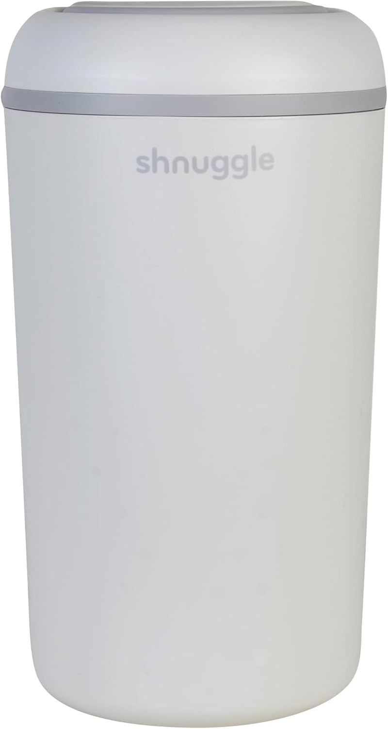 Shnuggle Eco-Touch Nappy Bin - White/Grey image number 6