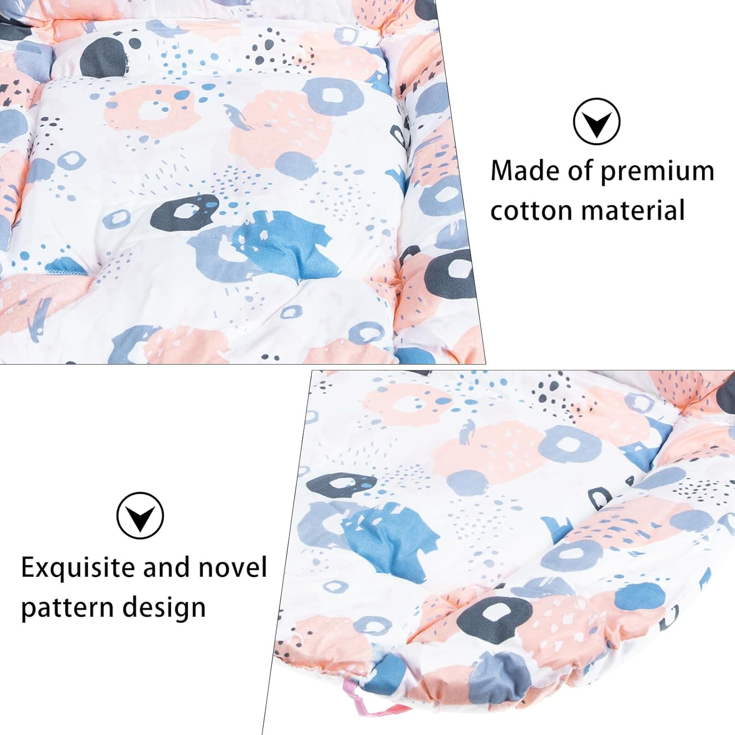 FRCOLOR Colorful Cart Seat Cushion Soft Insert Pram Liner Cushion Warm Winter Dining Chair Pad for Boys Stroller and Feeding Seat