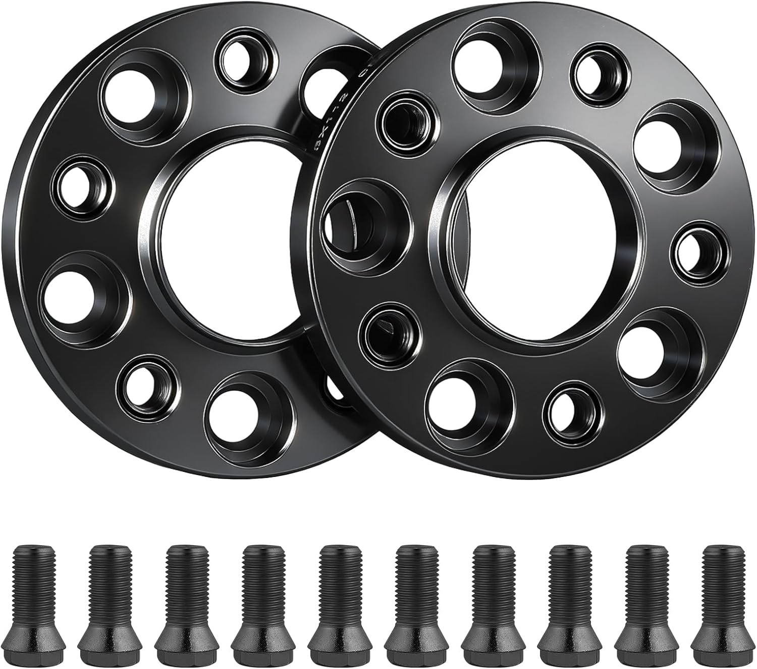 GEARMONSTER Wheel Spacers 2 X 20 Mm Spacers Set LK: 5 X 112 NLB:66.5 with 10 Wheel Bolts M14 X 1.5 X 25 Mm Wheel Spacers for Audi A4 A5 A6 A7 image number 3