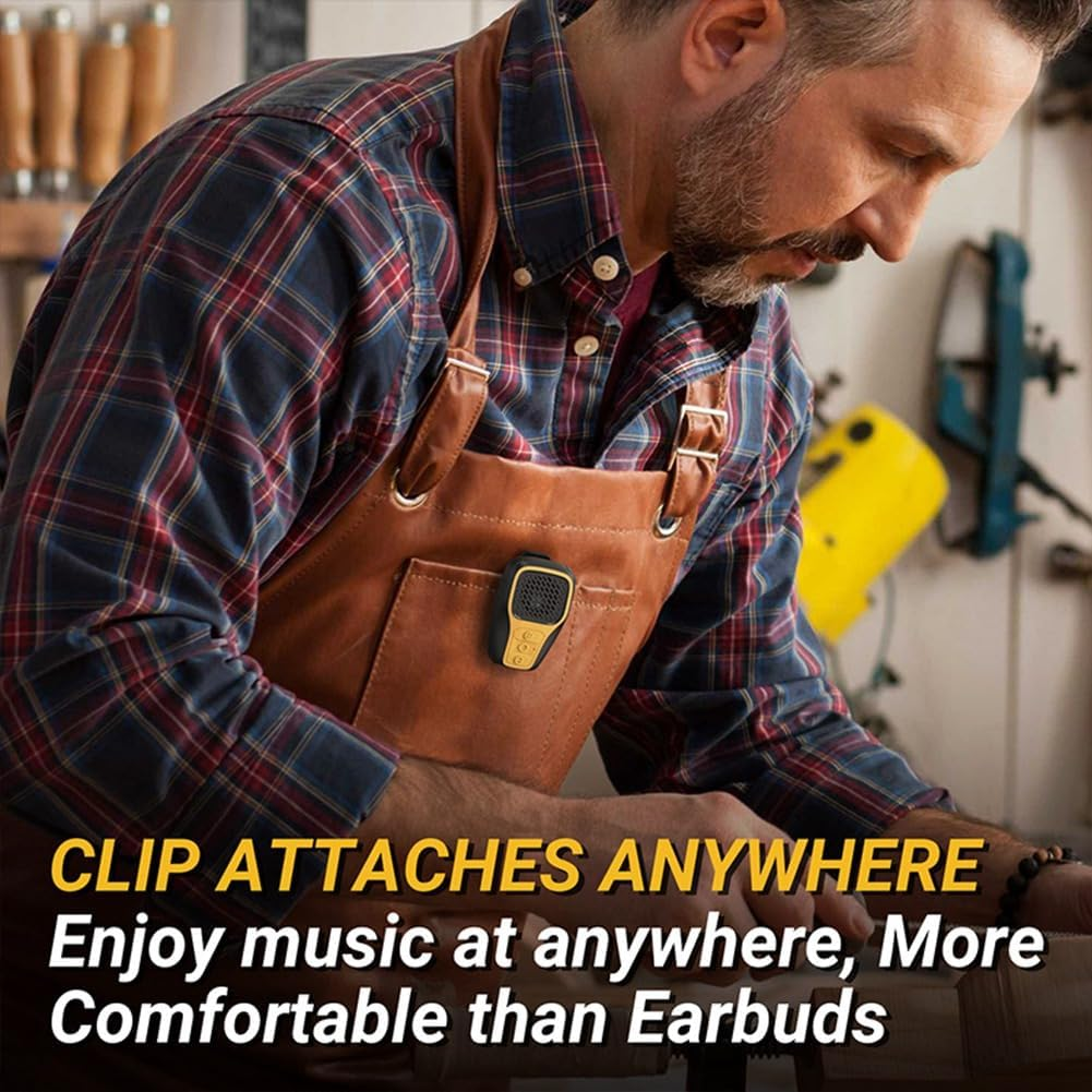 Jindanju Wireless Bluetooth Speaker Wearable Mini Magnetic Suction Portable IPX67 Waterproof Stereo Column Subwoofer Black+Blue image number 4