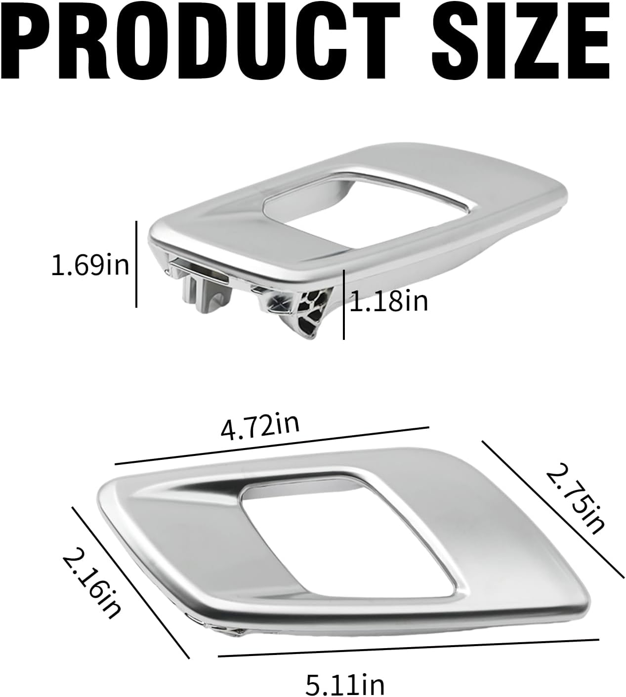 Laffonparts 1 Pair L+R Front/Rear Inner Door Handle, Replacement for Ford Ranger T6 2012-2021, Replacement for Mazda BT50 2012-2020, Replacement for Everest UAI UAII 2015-2021 AB3921970AB AB3921971AB image number 3