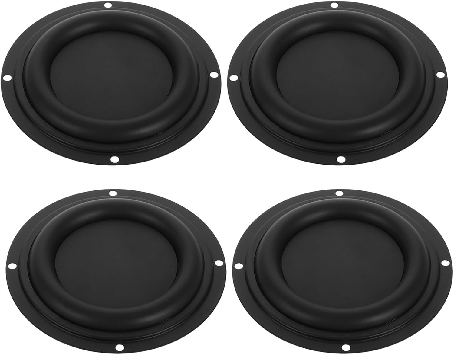 BESPORTBLE 4Pcs 4-Inch Passive Bass Diaphragm Speaker Vibration Plate Screws 105Mm Rubber Radiator Membrane for Car Audio Subwoofer Loudspeaker Repair image number 4