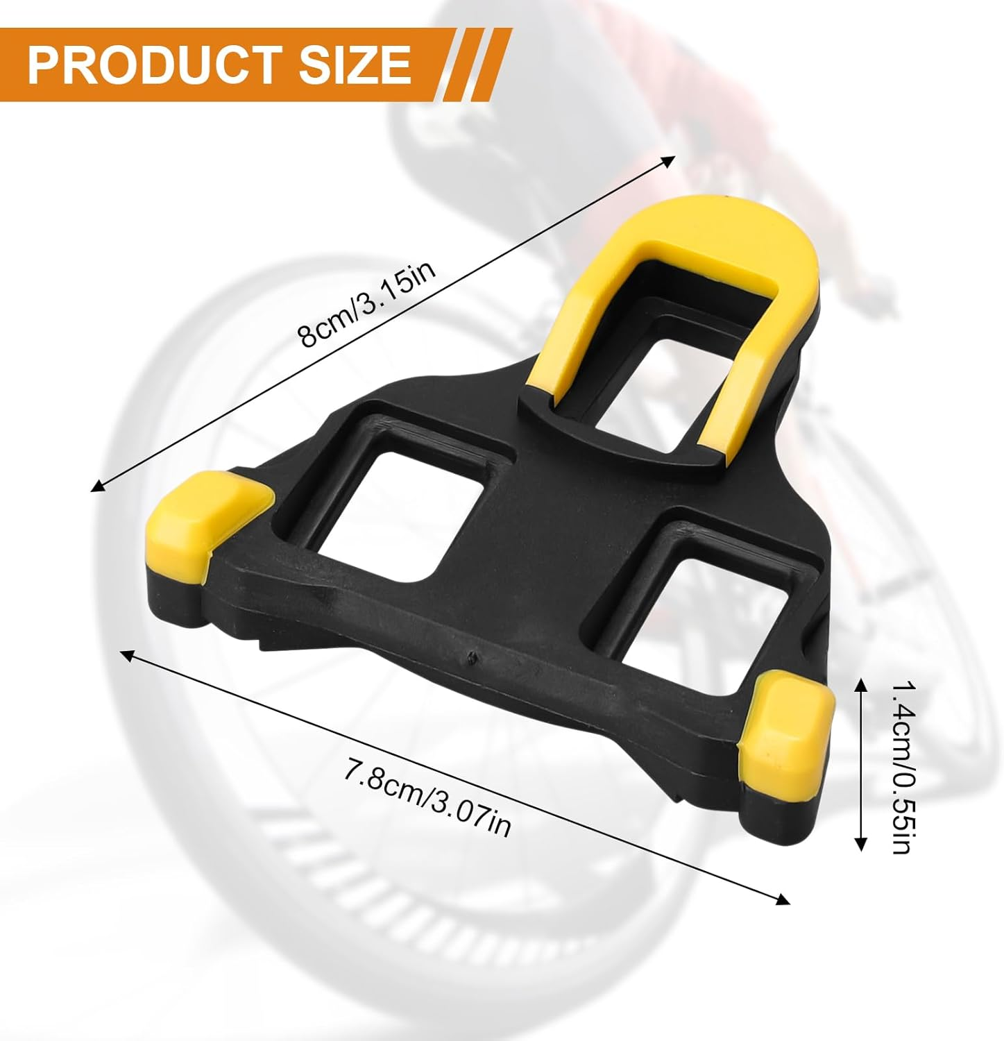 Bicycle Pedal Cleats, Road Bike Pedal Plates Cleats for Shimano SPD SL Precision, Cycling Cleat Compatible with SPD SL SM-SH10 SM-SH11 SM-SH12 for Road Biking, Cycling Racing, Competition Cycling image number 3