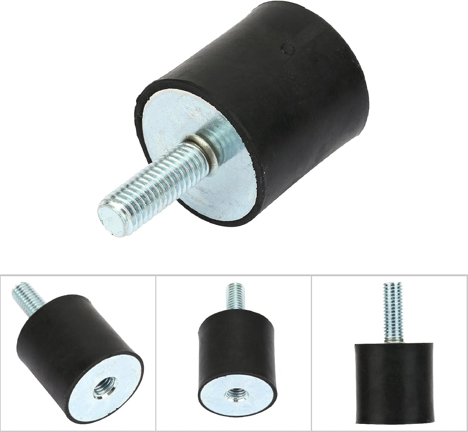 4PCS M8 Rubber Mounts, Rubber Isolator Mounts, anti Vibration Car Boat Bobbins with Silentblock for Air Compressors, Gasoline Engines, and Water Pumps, Rubber, Metal (VD30*30 M8*23) image number 3