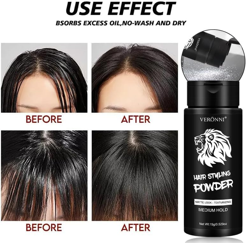 Hair Styling Powder, Volumizing Texture Powder for Men, Root Lift Hair Texturizing, Adds Mega Volume & Texture, Matte Finish, Long-Lasting Volume image number 5