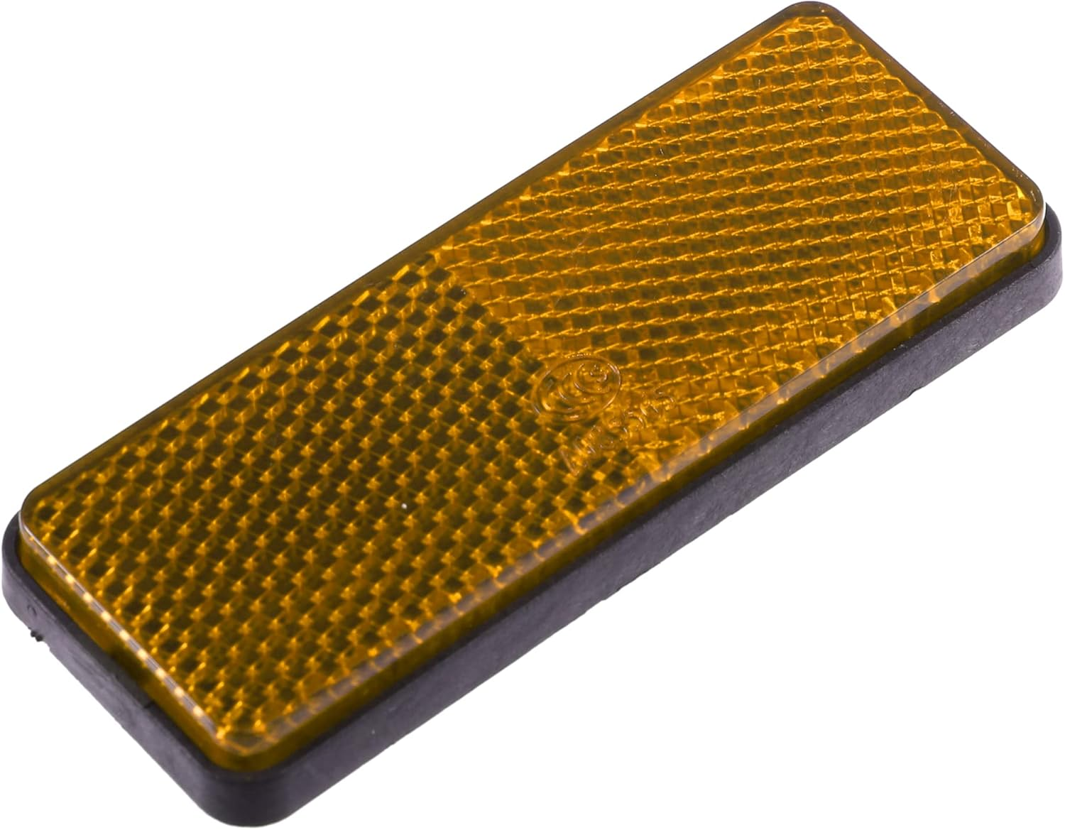 X AUTOHAUX 4 Pcs 87X32Mm Orange Plastic Universal Rectangular Reflective Warning Reflector with Adhesive Tape for Motorcycle Bike - Green image number 2